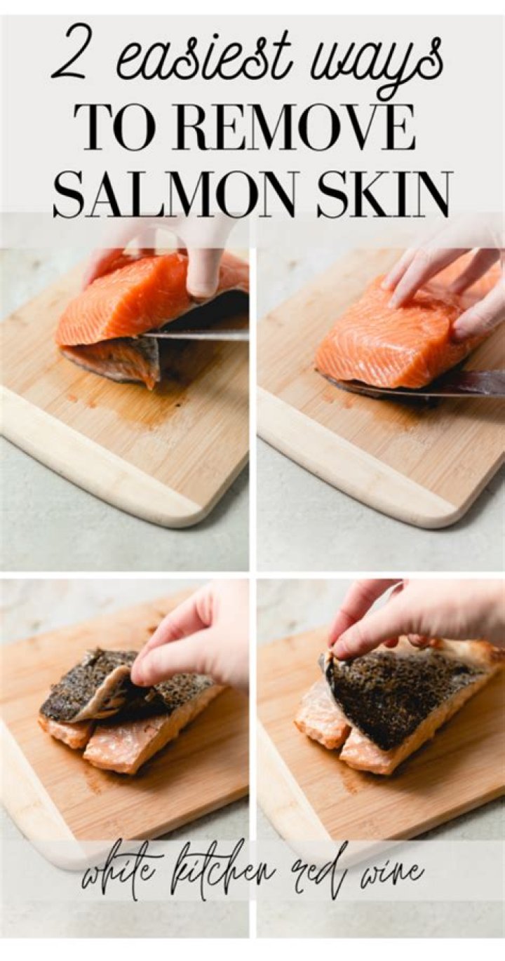 Should I remove salmon skin before baking?