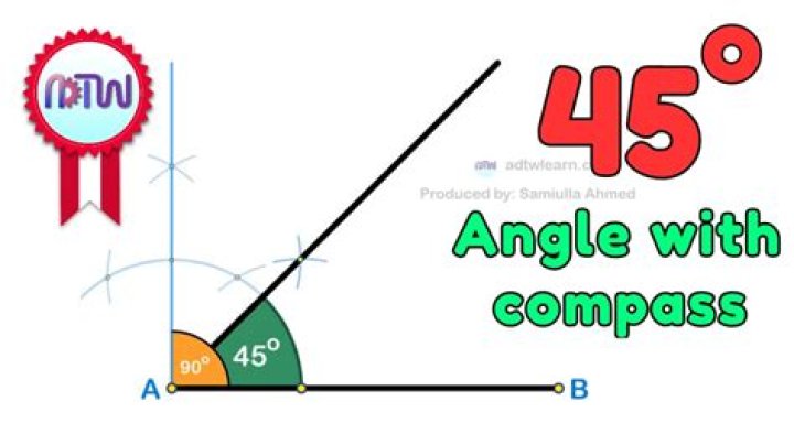 What is the sine of the 45 degree angle A?