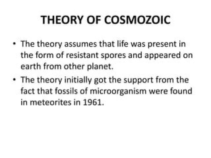 Who proposed Cosmozoic theory?